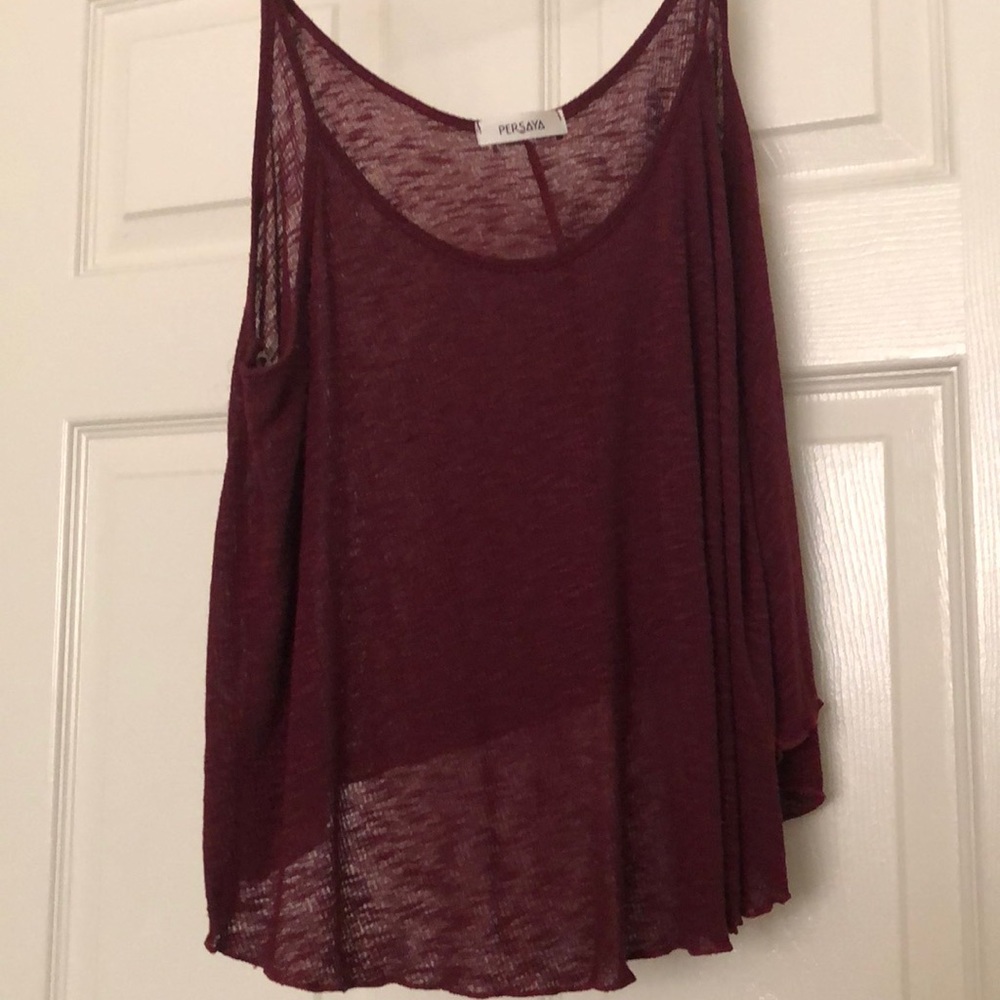 Maroon mini tank
